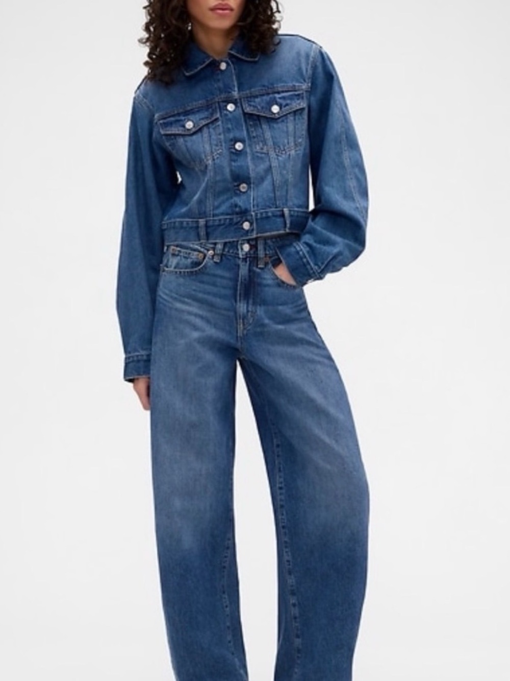 GAP x Victoria Beckham - Light Blue High-Rise Denim Jeans